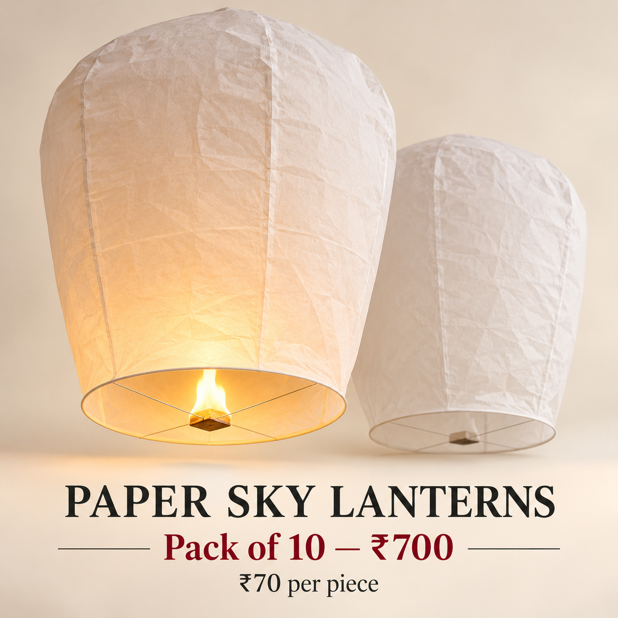 PAPER SKY LANTERNS - PACK OF 10